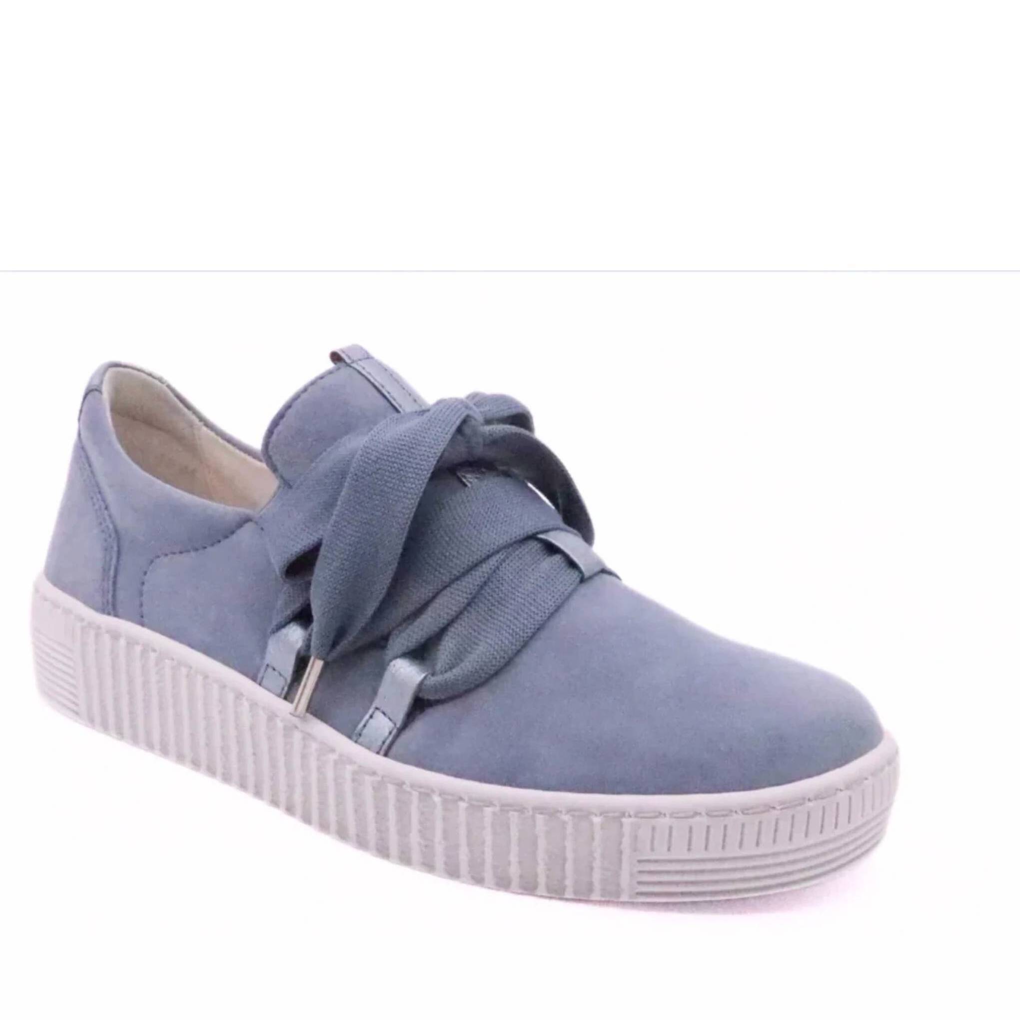 New Gabor Women's Ribbon Sneaker In Light Blue